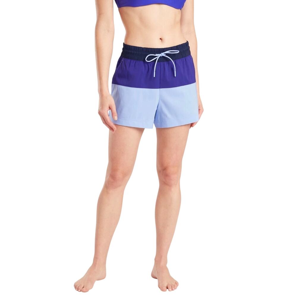Athleta Oahu Colorblock Athletic Shorts, Run, Swim Surf, Purple, Women's Size 8